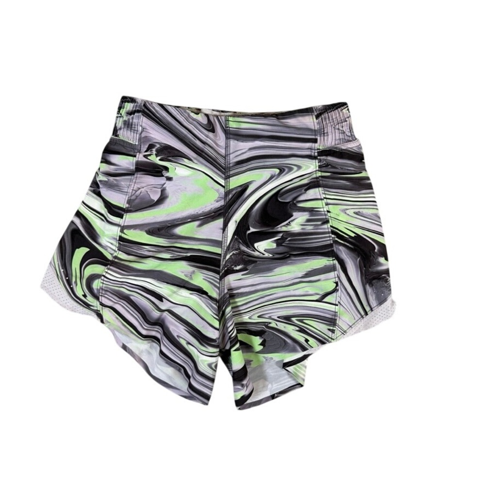 Lululemon Speed Up High-Rise Lined Short 2.5 Marble Swirl Green Black W7BW0T 2